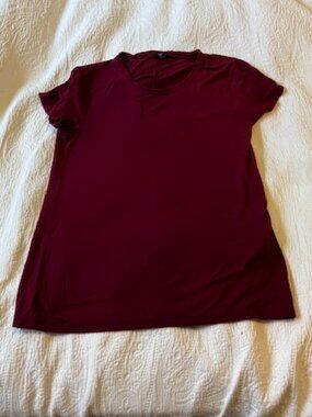 J. Crew Burgundy Red Modal Tee Shirt